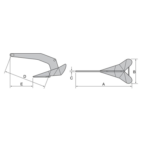 Lewmar delta anker gegalvaniseerd 6kg