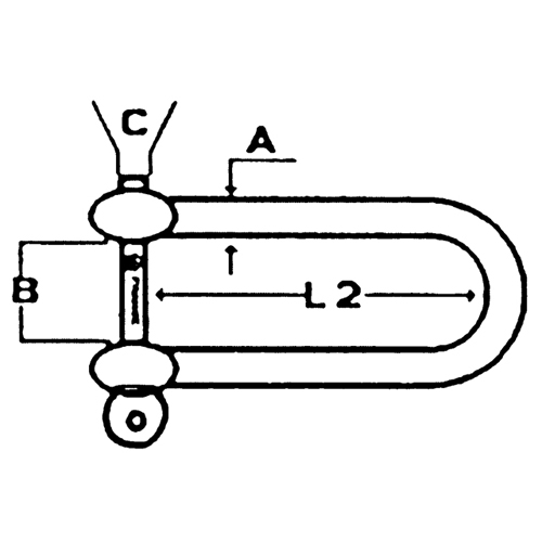 Talamex RVS D-sluiting lang 5mm