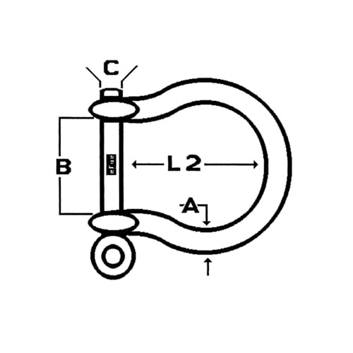 Talamex RVS harpsluiting 6mm