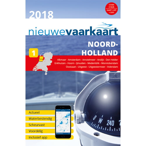 De nieuwe vaarkaart Noord-Holland 2018