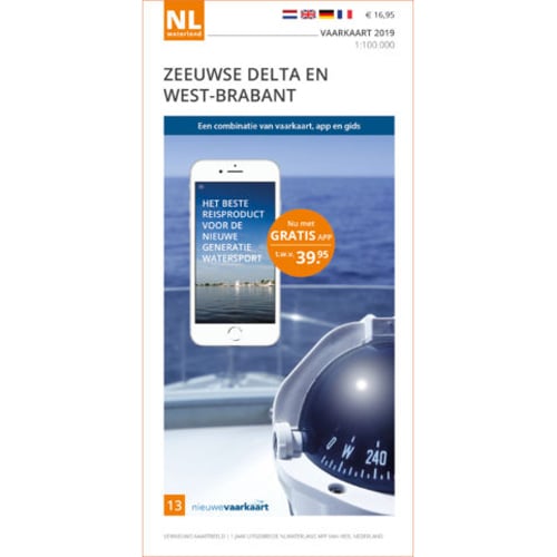 De nieuwe vaarkaart 13 Zeeuwse Delta en West Brabant