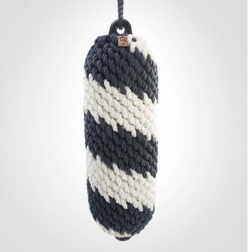Nautiqo fender en fenderhoes gevlochten polyester navy/wit 1 35 x 12cm