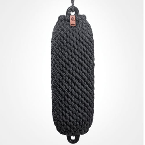 Nautiqo fender en fenderhoes gevlochten polyester zwart 3 54 x 15cm
