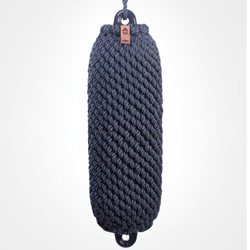 Nautiqo fender en fenderhoes gevlochten polyester navy 1 35 x 12cm
