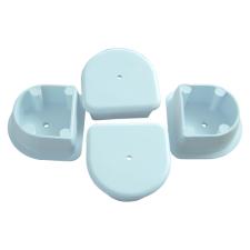 eindstukken voor steigerstootrand dubbel D-profiel wit 2 stuks