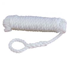 2 x fenderlijn standaard met oog 12mm x 2,5m wit